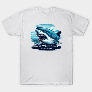 Great White Shark - WILD NATURE - GREAT WHITE SHARK -14 T-Shirt